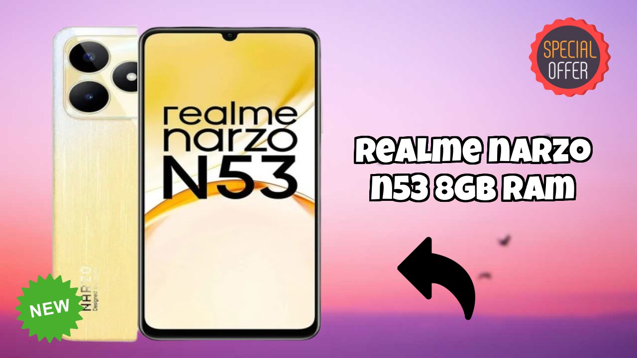 Realme Narzo N53 8GB RAM Display Quality: 6.74 Inches (17.12 Cm) Screen
