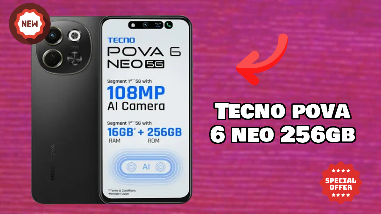 Tecno Pova 6 Neo 256GB Display Analysis: 6.67 Inches (16.94 Cm) Quality
